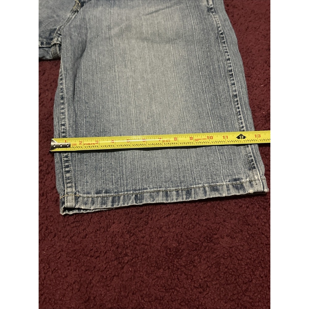 Vintage Drunknmunky Denim Jean Shorts Baggy Skater Y2K Streetwear Blue Size 36 - Picture 6 of 9